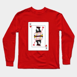 King Of Hearts Playing Card Long Sleeve T-Shirt